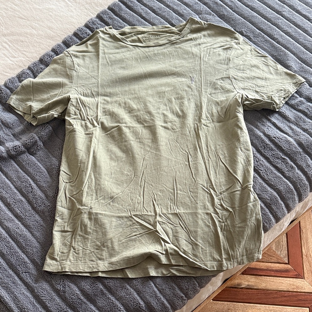 All Saints Olive Green Short Sleeve Tee - Large